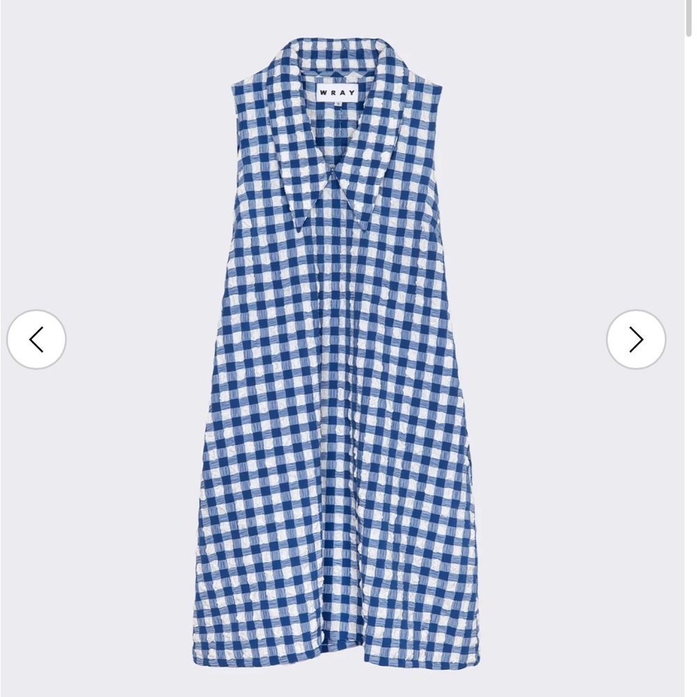 Wray Brooks dress in blue & white check - NWT